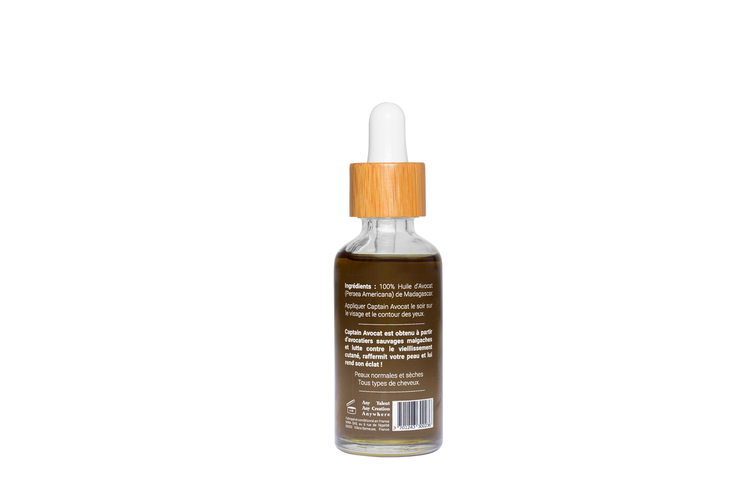 Olio puro di avocado per pelle e capelli molto secchi